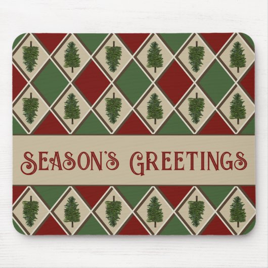 Pine Tree und Harlequin Mouse Pad Mousepad (Vorne)