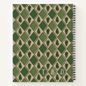 Pine Tree und Harlequin Notebook Journal Notizblock (Rückseite)