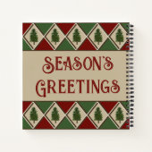 Pine Tree und Harlequin Notebook Journal Notizblock (Rückseite)