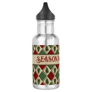 Pine Tree und Harlequin Wasserflasche