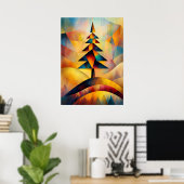 Pine Tree - von Klee Minimalistischer Kubist Poster (Heimbüro)