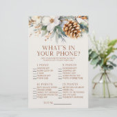 Pine Tree Was gibt es im Phone Brautparty Game? Briefpapier (Stehend Vorderseite)