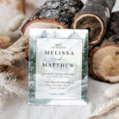 Pine Tree Watercolor Forest Wedding Einladung