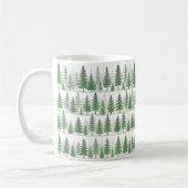 Pine Tree Watercolor Mug Forest Greenery Botanical Kaffeetasse (Links)