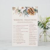 Pine Tree Wedding Brautparty Game Briefpapier (Stehend Vorderseite)