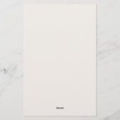 Pine Tree Wedding Brautparty Game Briefpapier (Rückseite)