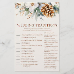 Pine Tree Wedding Brautparty Game Briefpapier