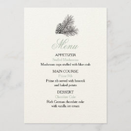 Pine Tree Wedding Menu - Rustikal Menükarte