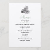 Pine Tree Wedding Menu - Rustikal Menükarte (Vorderseite)