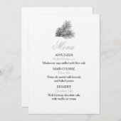 Pine Tree Wedding Menu - Rustikal Menükarte (Vorne/Hinten)