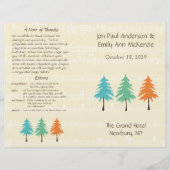Pine Tree Wedding Program (Vorderseite)