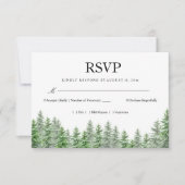 Pine Tree Wedding RSVP (Vorderseite)