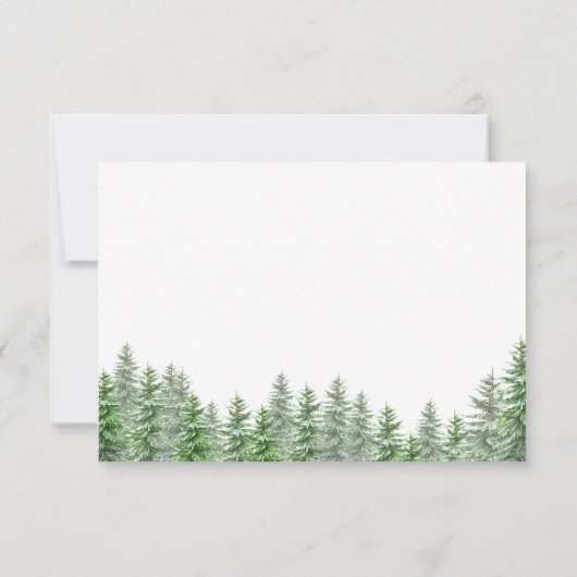 Pine Tree Wedding RSVP (Rückseite)