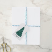 Pine Tree Weihnachten | Immergrüner Winterurlaub Geschenkanhänger (Mit Garn)