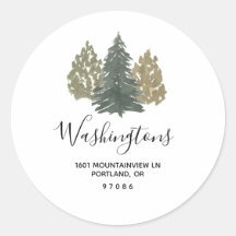 Pine Tree Weihnachten Rücksendeadresse Umschlag Au