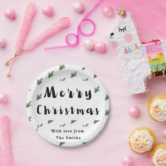 Pine tree Weihnachts-Papiertafel Pappteller (Party)