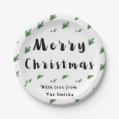 Pine tree Weihnachts-Papiertafel Pappteller (Vorderseite)