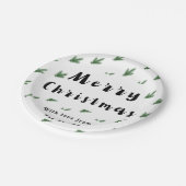 Pine tree Weihnachts-Papiertafel Pappteller (Schrägansicht)