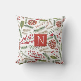 Pine Tree | Weihnachtsfeiertag | Monogram Pillow Kissen