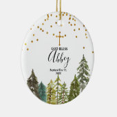 Pine Tree Weihnachtstaufe Gott segne Ornament (Rechts)