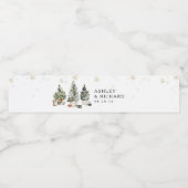 Pine Tree Weihnachtswasser Flasche Etikett (Einzelnes Label)