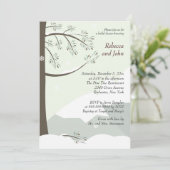 Pine Tree Winter 12x18 Bridal Dusche Einladung (Stehend Vorderseite)