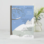 Pine Tree Winter 12x18 Bridal Dusche Einladung (Stehend Vorderseite)