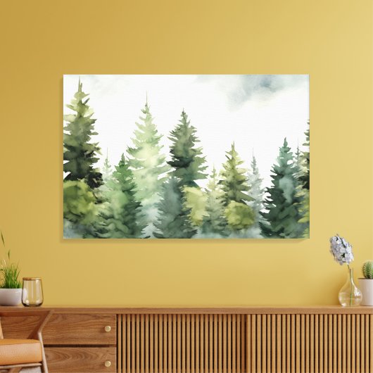 Pine Tree Winter Landschaft Leinwanddruck (Insitu (Wohnzimmer))