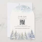 Pine Tree Winter Wedding Einladung (Rückseite)