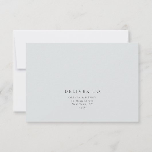 Pine Tree Winter Wedding UAWG Enclosure Card Einladung (Rückseite)