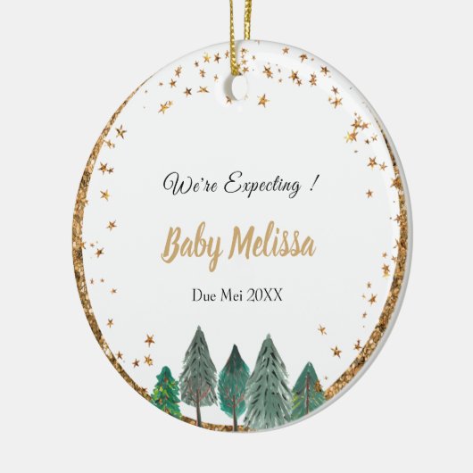 Pine Tree Wir erwarten Eltern Ornament (Links)