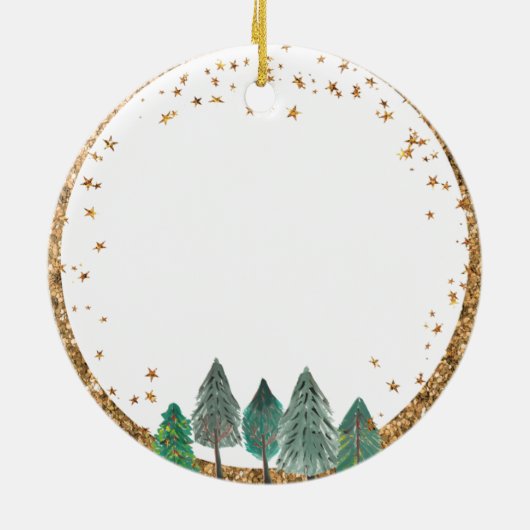 Pine Tree Wir erwarten Eltern Ornament (Hinten)