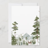 Pine Tree Woodland Forest Engagement Party Einladung (Rückseite)