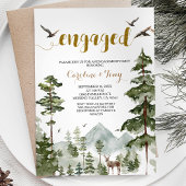 Pine Tree Woodland Forest Engagement Party Einladung