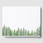 Pine Tree Woodland Wedding Guest Book Gästebuch (Rückseite)