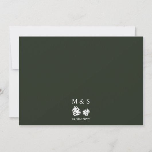 Pine Tree Woods Forest Background Foto Hochzeit Save The Date (Rückseite)