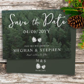 Pine Tree Woods Forest Background Foto Hochzeit Save The Date