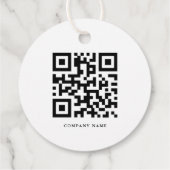 Pine Tree Wreath Frohe Weihnachten mit QR Code Geschenkanhänger (Rückseite)