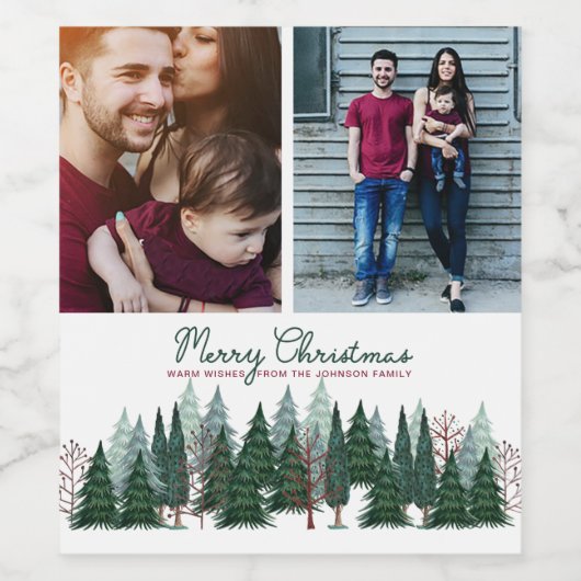 Pine Trees | 2 FOTOS | Eigenes Weinetikett (Einzelnes Label)