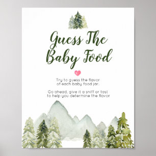 Pine Trees Adventure Mountain Raten Sie das Baby F Poster