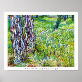 Pine Trees and Dandelions im Garten Van Gogh Poster (Vorne)