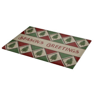Pine Trees and Harlequin Cutting Board Schneidebrett