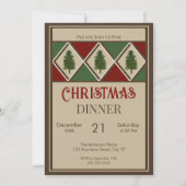 Pine Trees and Harlequin Einladungen (Vorderseite)