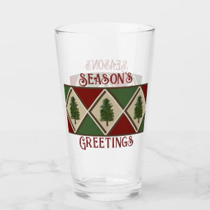 Pine Trees and Harlequin Glass Cup Glas