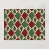 Pine Trees and Harlequin Postcard Postkarte (Vorderseite)