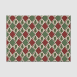 Pine Trees and Harlequin Tissue Paper Seidenpapier