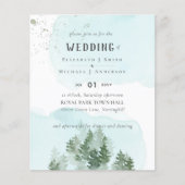 Pine Trees Aquamarin und Sage Wedding (Vorderseite)