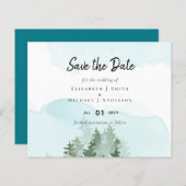 Pine Trees Aquamarin und Sage Wedding (Vorne/Hinten)