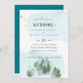 Pine Trees Aquamarin und Sage Wedding (Vorne/Hinten)