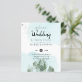 Pine Trees Aquamarin und Sage Wedding (Stehend Vorderseite)